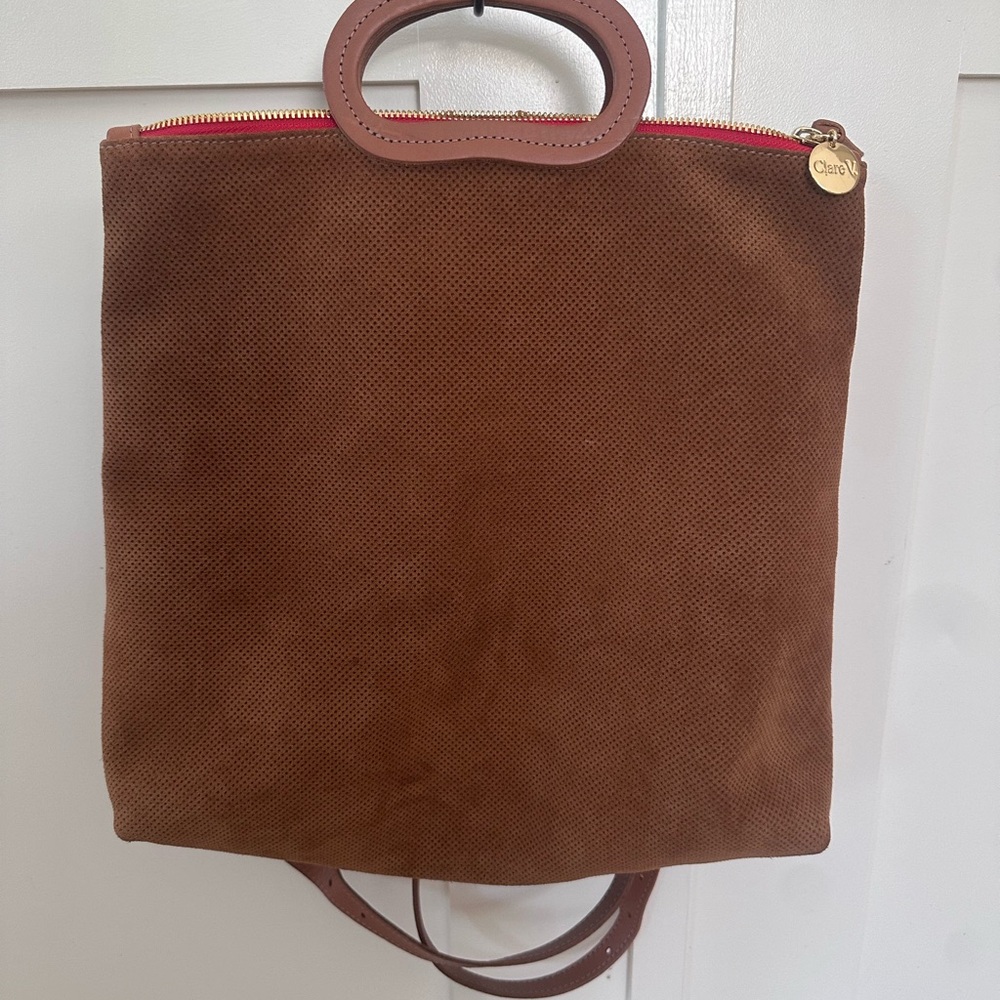 ClareV brown suede backpack. Perfect Condition.